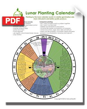 Lunar Planting Calendar (PDF)